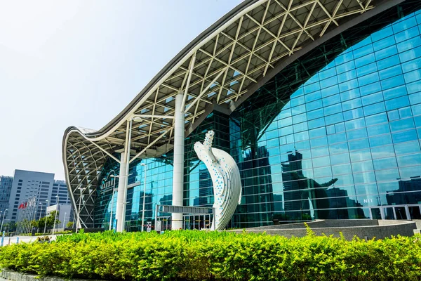 Paisaje Arquitectónico Del Centro Exposiciones Kaohsiung Taiwán Completó 2014 Fue —  Fotos de Stock