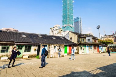Tayvan 'ın Taipei kentindeki 4 Güney Köyü' nün bir zamanlar askeri bağımlıların köyü olan görüntüsü şimdi kültürel ve yaratıcı bir merkez olarak yeniden geliştirildi.. 