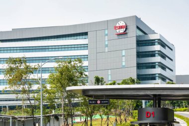 Taiwan Semiconductor Manufacturing Company (TSMC) plant in Tainan Science Park, Taiwan; TSMC is the world's largest dedicated independent semiconductor foundry. clipart