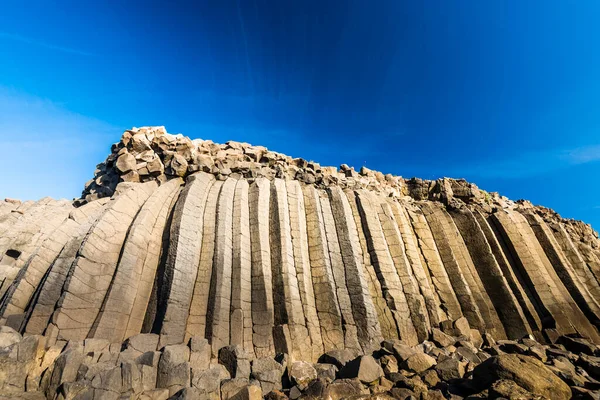 stock image Beautiful basalt column landscape of Chixi Rock Waterfall in Penghu, Taiwan. located in Penghus Xiyu township is one of the most attractive spots. 