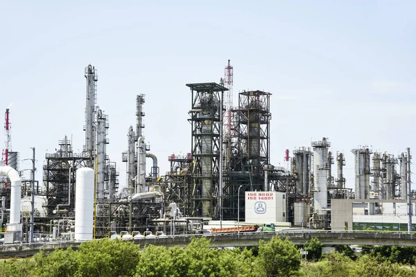 stock image Building view of the Lin Yuan Industrial District in Kaohsiung, Taiwan. it's an industrial district dominated by the petrochemical industry.