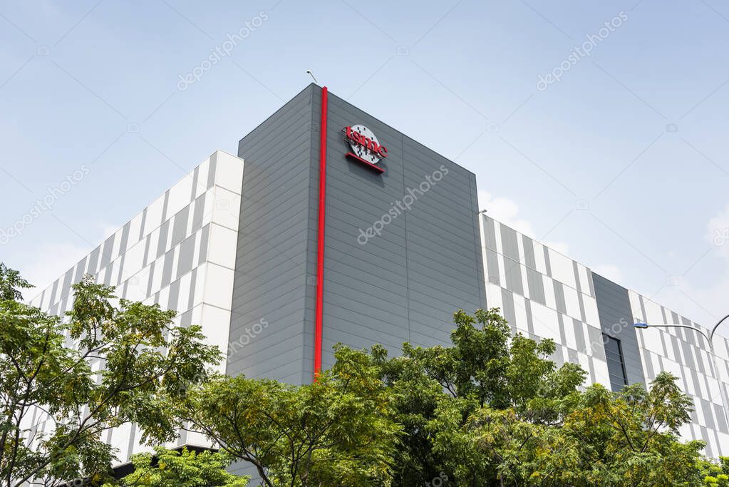 Taiwan Semiconductor Manufacturing Company (TSMC) plant in Tainan Science Park, Taiwan; TSMC is the world's largest dedicated independent semiconductor foundry.