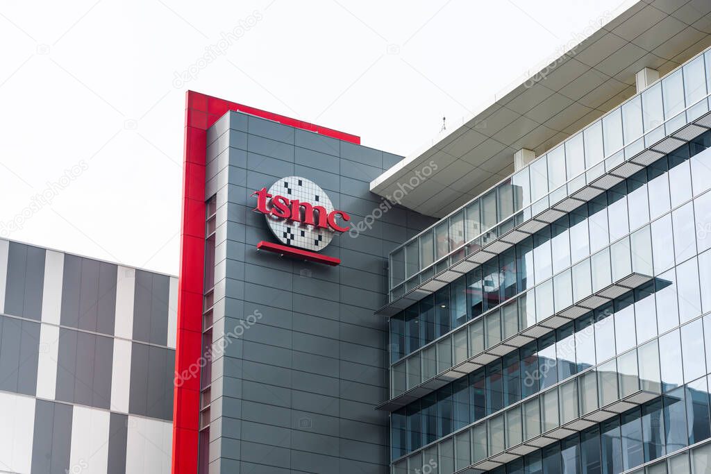 Taiwan Semiconductor Manufacturing Company (TSMC) plant in Tainan Science Park, Taiwan; TSMC is the world's largest dedicated independent semiconductor foundry.