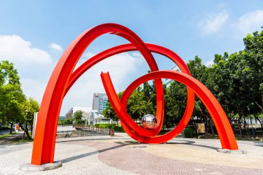 Tayvan, Tayvan 'daki Merkez Tayvan Bilim Parkı Bürosu Bilim ve Teknoloji Bakanlığı' nın modern yapı manzarası.