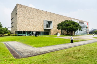 Tayvan 'daki Ulusal Taichung Güzel Sanatlar Müzesi' nin modern yapı manzarası. Tayvan 'daki ilk ve tek ulusal sanat müzesi..