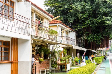 Taichung, Tayvan 'daki Shenji Yeni Köyü' nün manzarası. Burası eskiden Tayvan Hükümeti 'nin yatakhanesiydi..