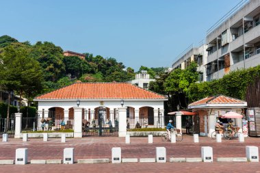 Kaohsiung, Taiwan- November 7, 2021: Building view of the Former British Consulate at Takao. a famous historic site in Kaohsiung, Taiwan. clipart