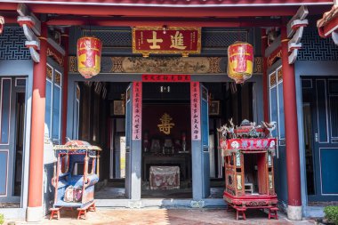 Lukang, Changhua, Tayvan 'daki Kadim Ding Ailesi Evi' nin manzarası. Qing Hanedanlığı zamanında inşa edilmiş..