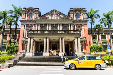 Taipei, Tayvan - 26 Ağustos 2021: Taipei 'deki Ulusal Tayvan Üniversitesi Hastanesi' nin (NTUH) eski kanadı. Japonların Tayvan 'ı sömürgeleştirmesi sırasında inşa edildi..