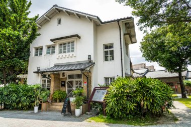 Pingtung, Taiwan- April 29, 2022: building view of the former General Sun Li-Jen Residence in Pingtung, Taiwan. Has now been redeveloped into a cultural and creative park. clipart