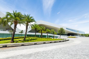 Kaohsiung, Tayvan - 19 Temmuz 2022: National Kaohsiung Center for the Arts (Weiwuying), Tayvan. Site aslında askeri bir bileşikti ve bir sanat merkezi olarak yeniden inşa edildi..