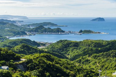 Eskiden otobüs durağı olan Tayvan 'daki New Taipei Şehir Altın Müzesi' ndeki Jinguashi turist bilgi merkezi..