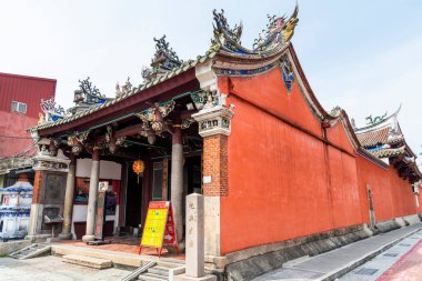 Tainan, Tayvan - 10 Eylül 2022 Tainan, Tainan, Tayvan 'ın Tainan kentinde bulunan ve Tainan kentinde bulunan bir tapınaktır..