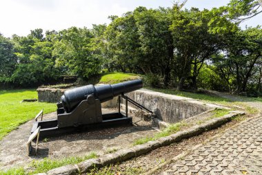 Keelung, Tayvan 'daki Ershawan Battery' nin panoramik görüntüsü. Daha çok 