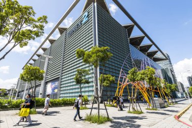 Taipei, Taiwan- September 21, 2022: Building view of the Taipei Nangang Exhibition Center Hall 2 in Taiwan. clipart