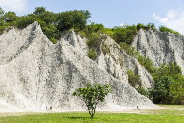 Tayvan, Kaohsiung 'daki Tianliao Ay Dünya Manzarası Çorak Toprakları. Ay 'ın yüzeyine olan benzerliğiyle ünlüdür..