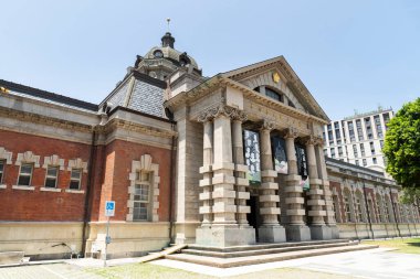 Tayvan 'daki Tainan Yargı Müzesi' nin (eski Tainan Bölge Mahkemesi) manzarası. İlk olarak 1914 yılında Tayvan 'ın Japon yönetimi sırasında inşa edildi..