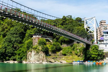 Yeni Taipei Şehri, Tayvan - 5 Temmuz 2023: New Taipei City, Tayvan 'daki Bitan Manzarası. Tayvan 'ın en ünlü sekiz eğlencesinden biri..