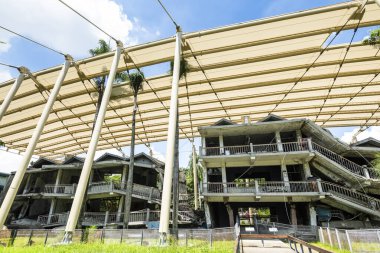 Tayvan, Tayvan... 22 Ağustos 2023: Tayvan, Tayvan 'daki 921 deprem müzesinin manzarası, 921 deprem tarafından yıkılan yıkıntılardan biri..