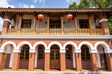 Taichung, Tayvan - 22 Ağustos 2023: Taichung, Tayvan 'daki Lin' s Garden 'ın güzel manzarası. Tayvan 'ın en ünlü dört bahçesinden biridir..