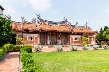 Taichung, Tayvan 'daki Huangxi Akademisi' nin (Wenchang Tapınağı) manzarası. Tapınak Wenchang Dijun 'a tapıyordu..