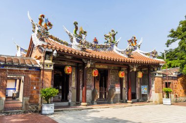 Tayvan, Tayvan 'daki Dajia Wenchang Tapınağı' nın manzarası. Tapınak Wenchang Dijun 'a tapıyordu..