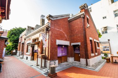 Tayvan, Tayvan... 23 Eylül 2023: Taichung, Tayvan 'daki Wuqi Kültür Şubesi' nin manzarası. Japon yönetimi sırasında Wuqi Polis Merkezi ve yatakhanesiydi..