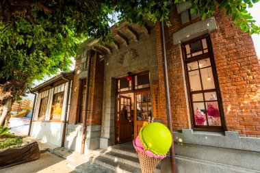 Tayvan, Tayvan... 23 Eylül 2023: Taichung, Tayvan 'daki Wuqi Kültür Şubesi' nin manzarası. Japon yönetimi sırasında Wuqi Polis Merkezi ve yatakhanesiydi..