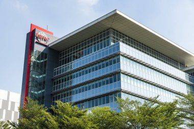 Tainan, Tayvan - 15 Kasım 2023: Tainan Bilim Parkı 'ndaki Tayvan Yarı iletken Üretim Şirketi (TSMC) dünyanın en büyük bağımsız yarı iletken dökümhanesidir..
