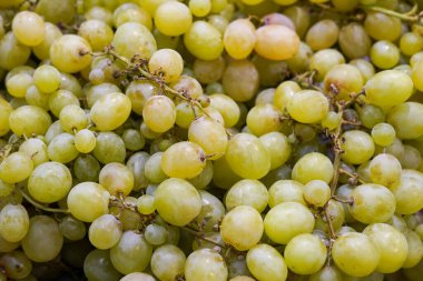 Marketteki kutuda yeşil üzüm var.