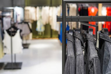 Stylish modern clothes store