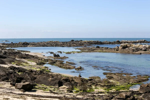クロワ島の野生の海岸風景 ロイヤリティフリーのストック画像
