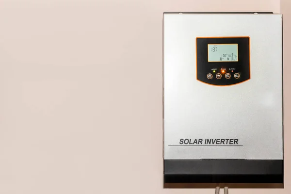 Solar Inverter Hybrid isometric system Controller. Home Battery Energy Storage located in Garage Wall.