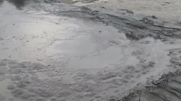 罗马尼亚布佐的泥火山 — 图库视频影像