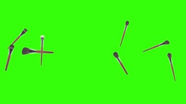 Makyaj aksesuarları animasyon yeşil ekranı fırçalar
