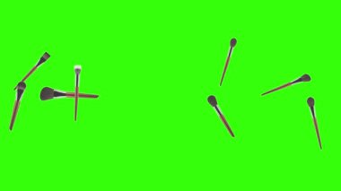 Makyaj aksesuarları animasyon yeşil ekranı fırçalar
