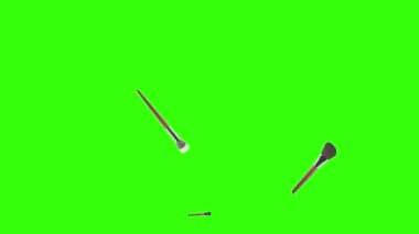 Makyaj aksesuarları animasyon yeşil ekranı fırçalar