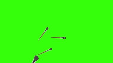 Makyaj aksesuarları animasyon yeşil ekranı fırçalar