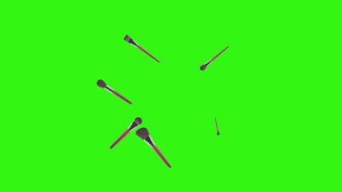 Makyaj aksesuarları animasyon yeşil ekranı fırçalar