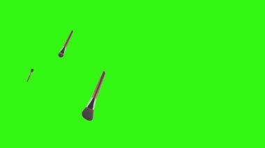 Makyaj aksesuarları animasyon yeşil ekranı fırçalar