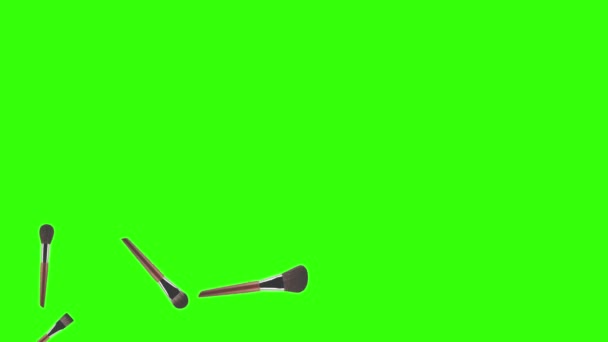 Make Accessoires Pinsel Animation Green Screen — Stockvideo