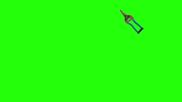 Анімовані Ножиці Різання Переміщення Зеленому Екрані Хром Ключ — стокове відео