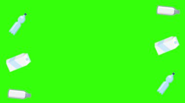 karikatür animasyonu yeşil ekran gıda ürünleri elementleri