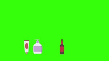 karikatür animasyonu yeşil ekran gıda ürünleri elementleri