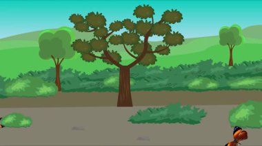 Doğa arka planında uçan kelebek grubu. Tarlalarda animasyon, vahşi yaşam çizgi filmi.
