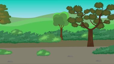 Doğa arka planında uçan kelebek grubu. Tarlalarda animasyon, vahşi yaşam çizgi filmi.