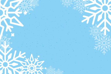 Kar tanelerinden yapılma kış çerçevesi. Düşen kar taneleri. Noel arkaplanı. Vektör illüstrasyonu.