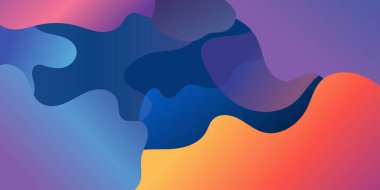 gradyan arkaplan. Sıvı şekilli soyut geometrik arkaplan. Pankart için havalı bir arka plan tasarımı, web sitesi. vektör illüstrasyonu.