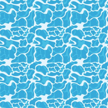 Mavi su dalgaları. Su havuzlu bir şablon. Soyut yüzme havuzu geçmişi. Havuzun dibinde. Havuzda su var. Yaz dönemi. Vektör illüstrasyonu