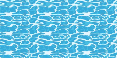 Mavi su dalgaları. Su havuzlu bir şablon. Soyut yüzme havuzu geçmişi. Havuzun dibinde. Havuzda su var. Yaz dönemi. Vektör.